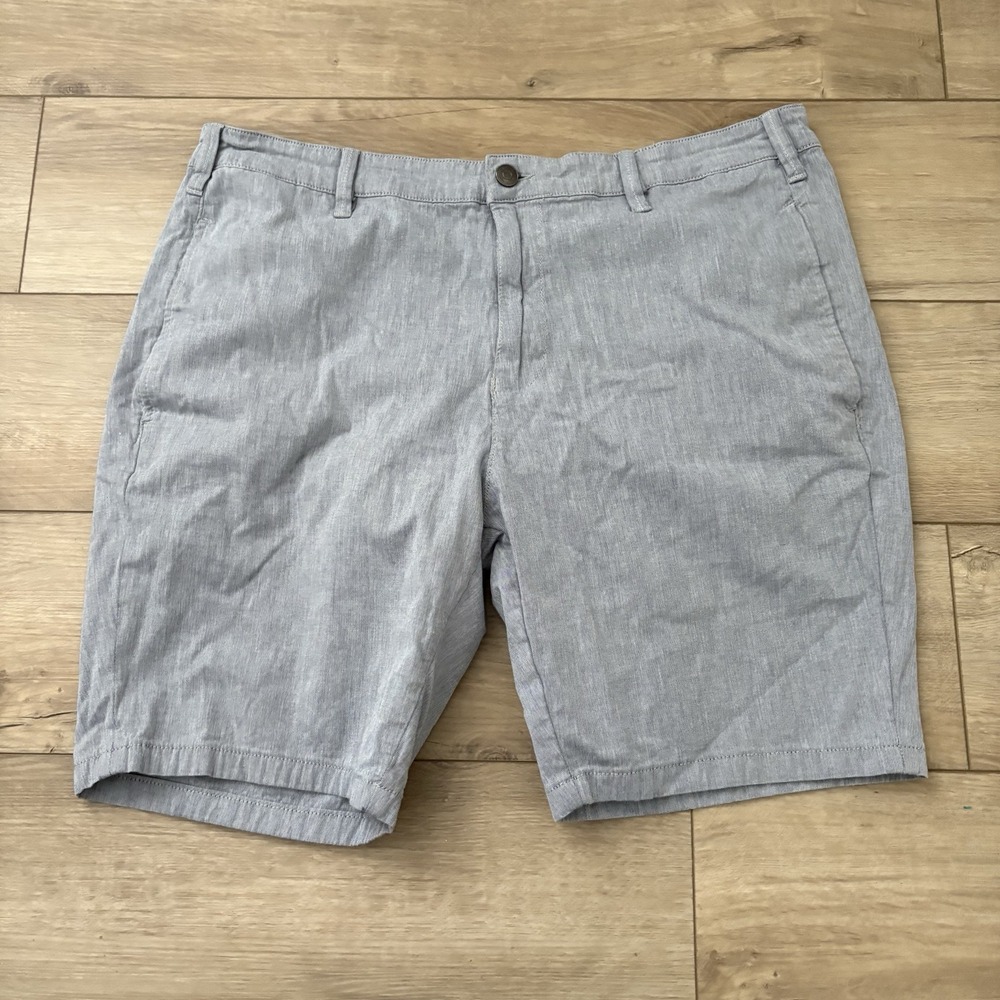 Mavi Jeans Shorts Mens 42 Stretch Simon Chino Flat Front‎ Gray Preppy
